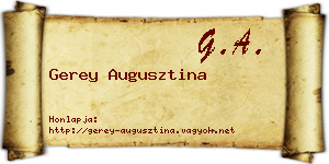 Gerey Augusztina névjegykártya